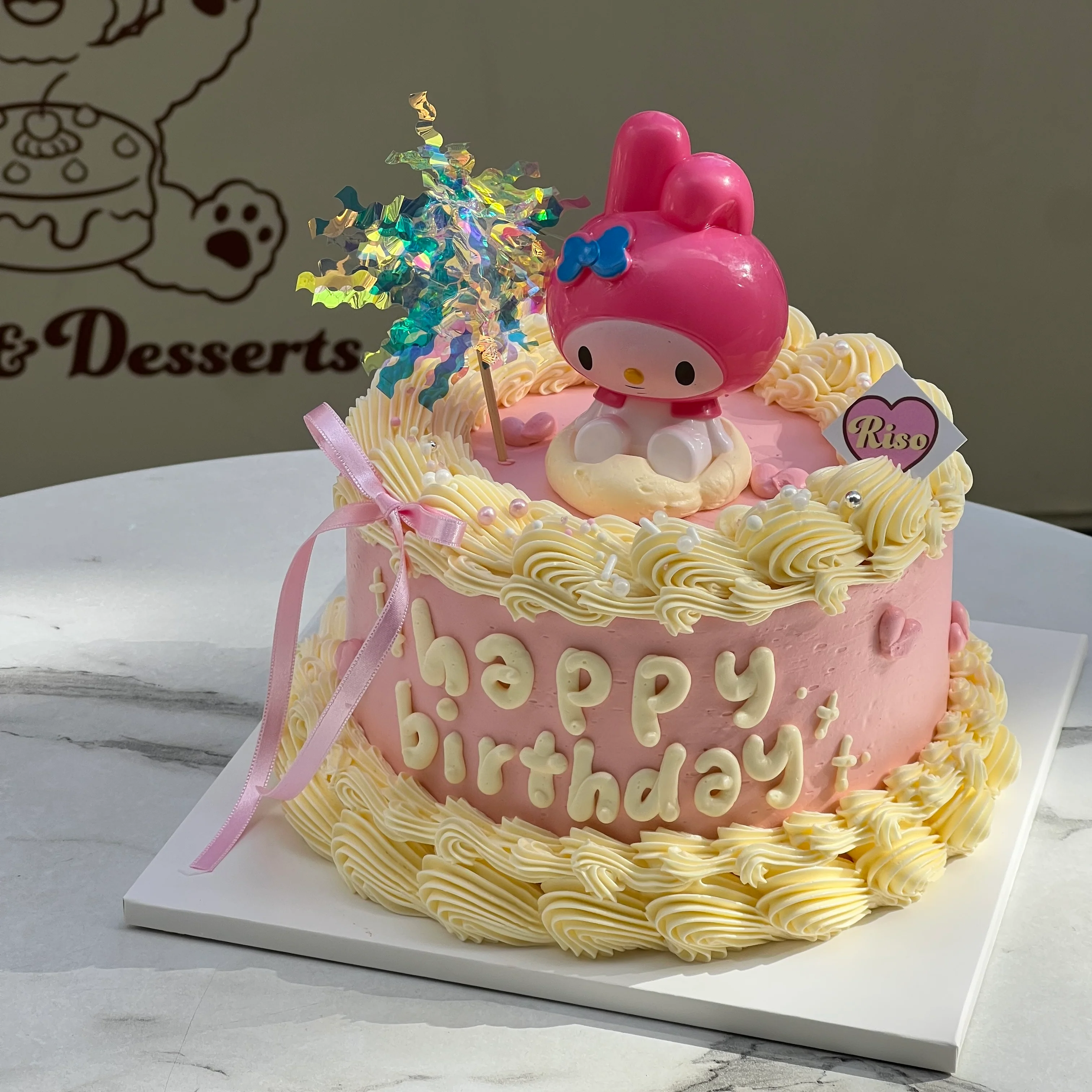 3D My Melody Cake (Round/Heart) - Image 3