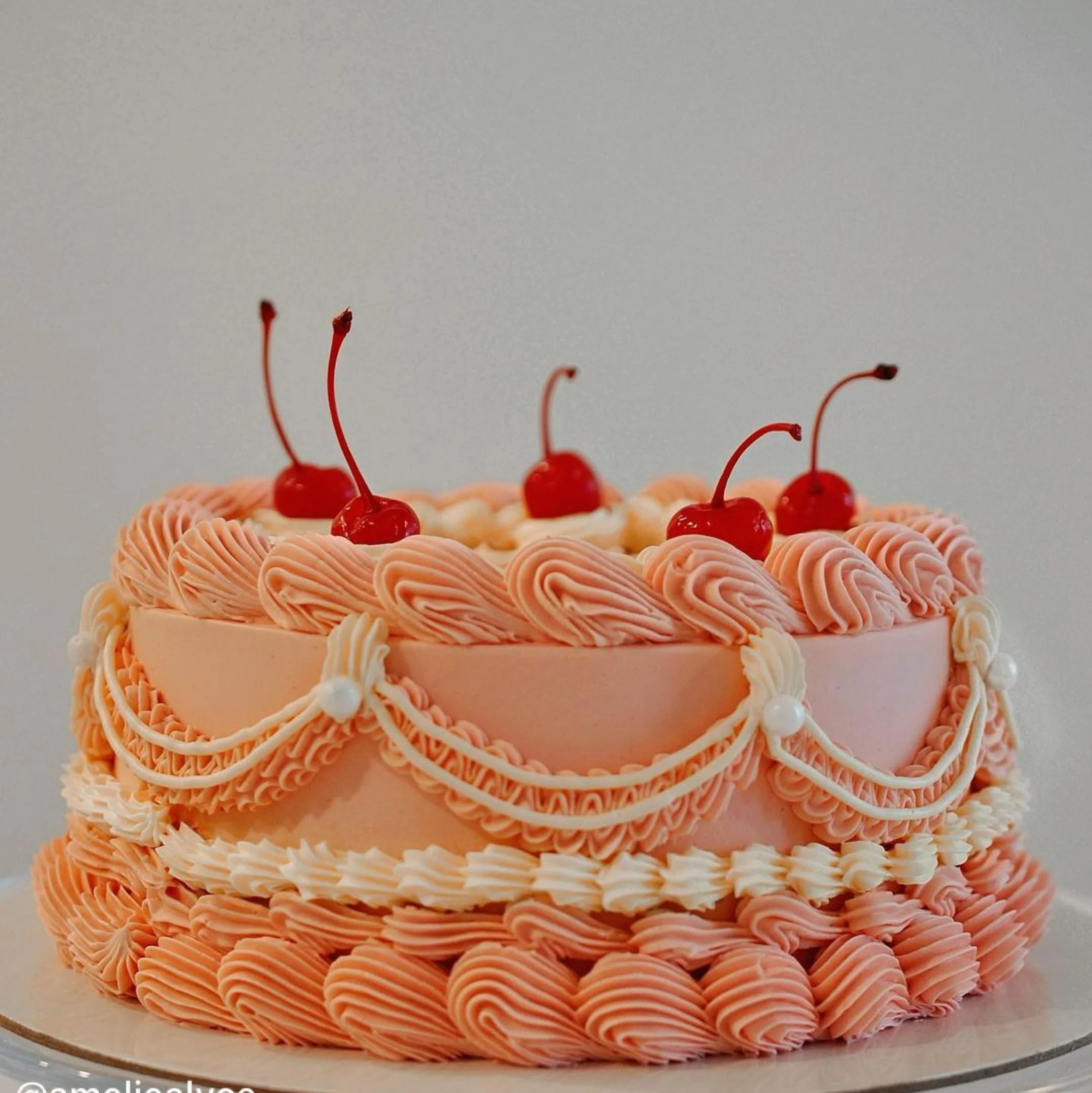 Classic Vintage Cake (Round/Heart) - Image 4
