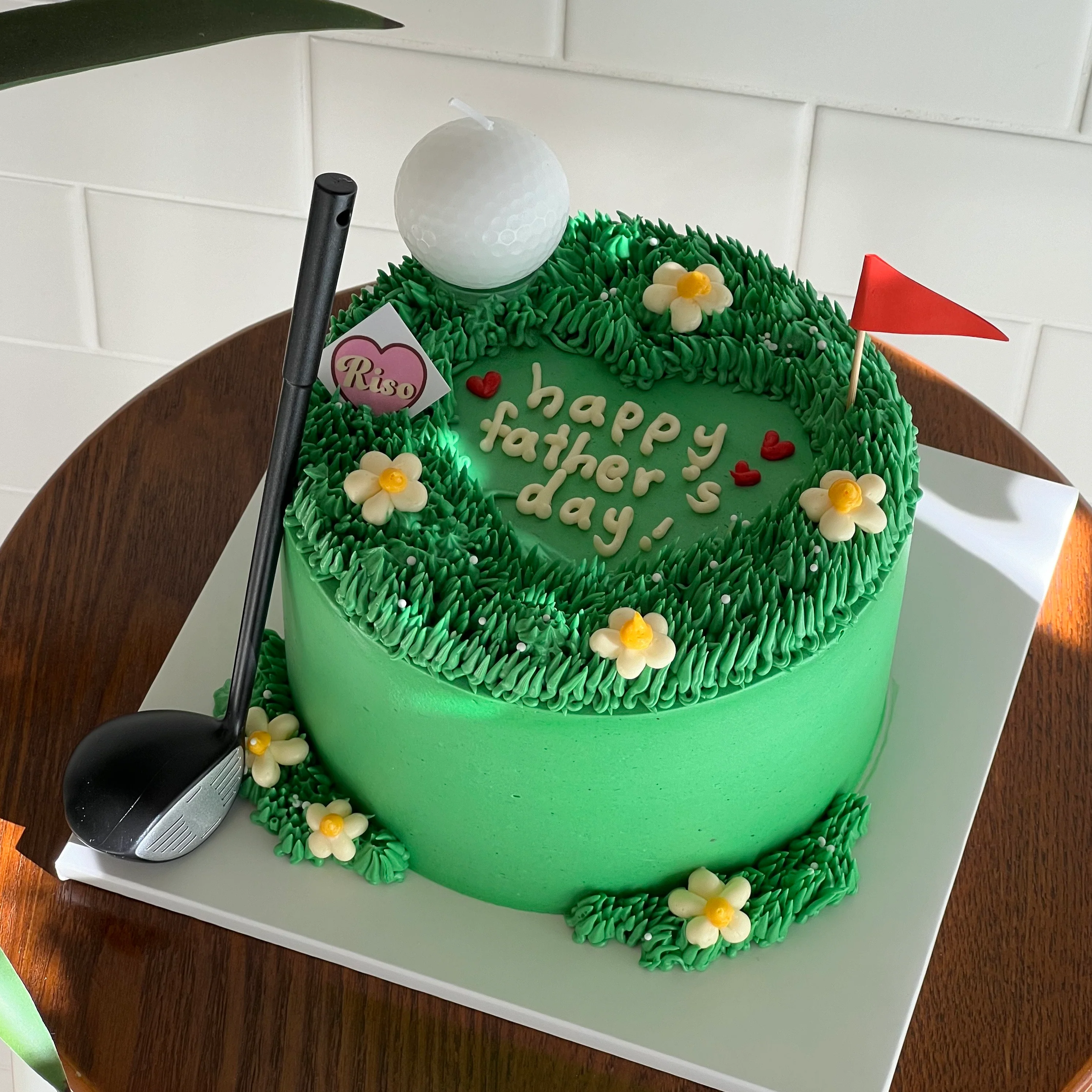 Golf Ball Candle Cake - Image 3