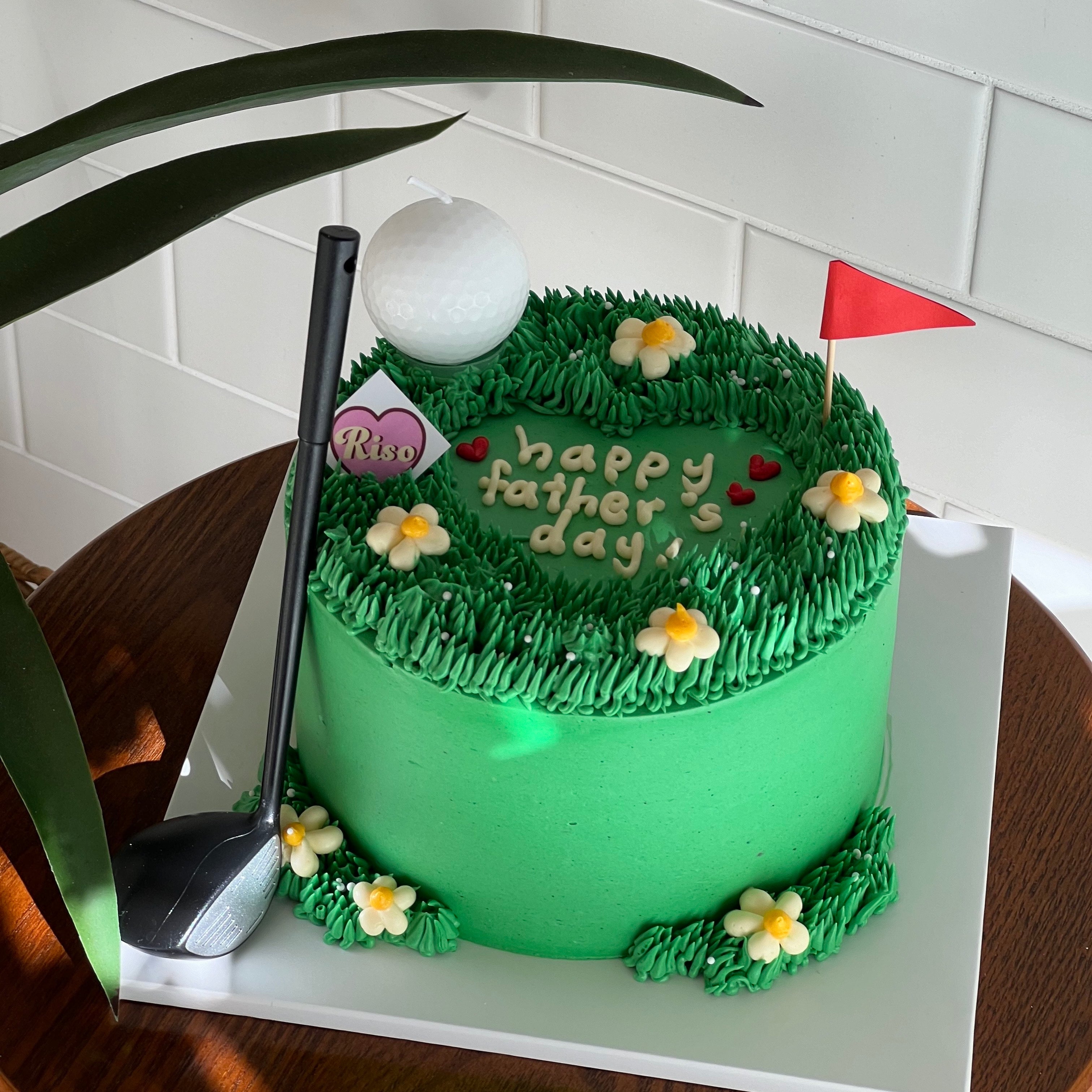 Golf Ball Candle Cake - Image 5