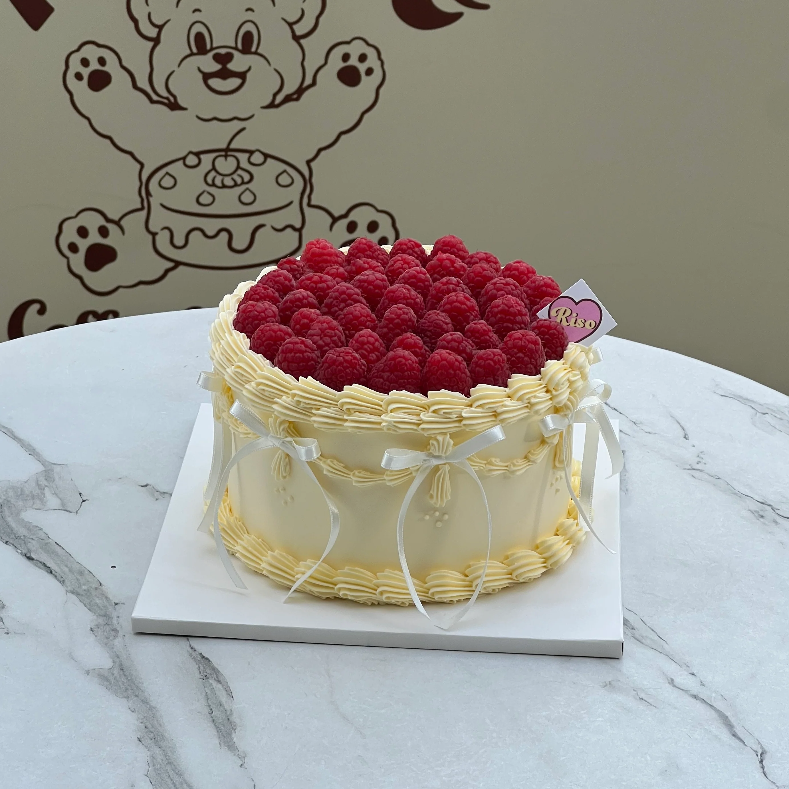 Raspberry Balletcore Cake (Round/Heart) - Image 3
