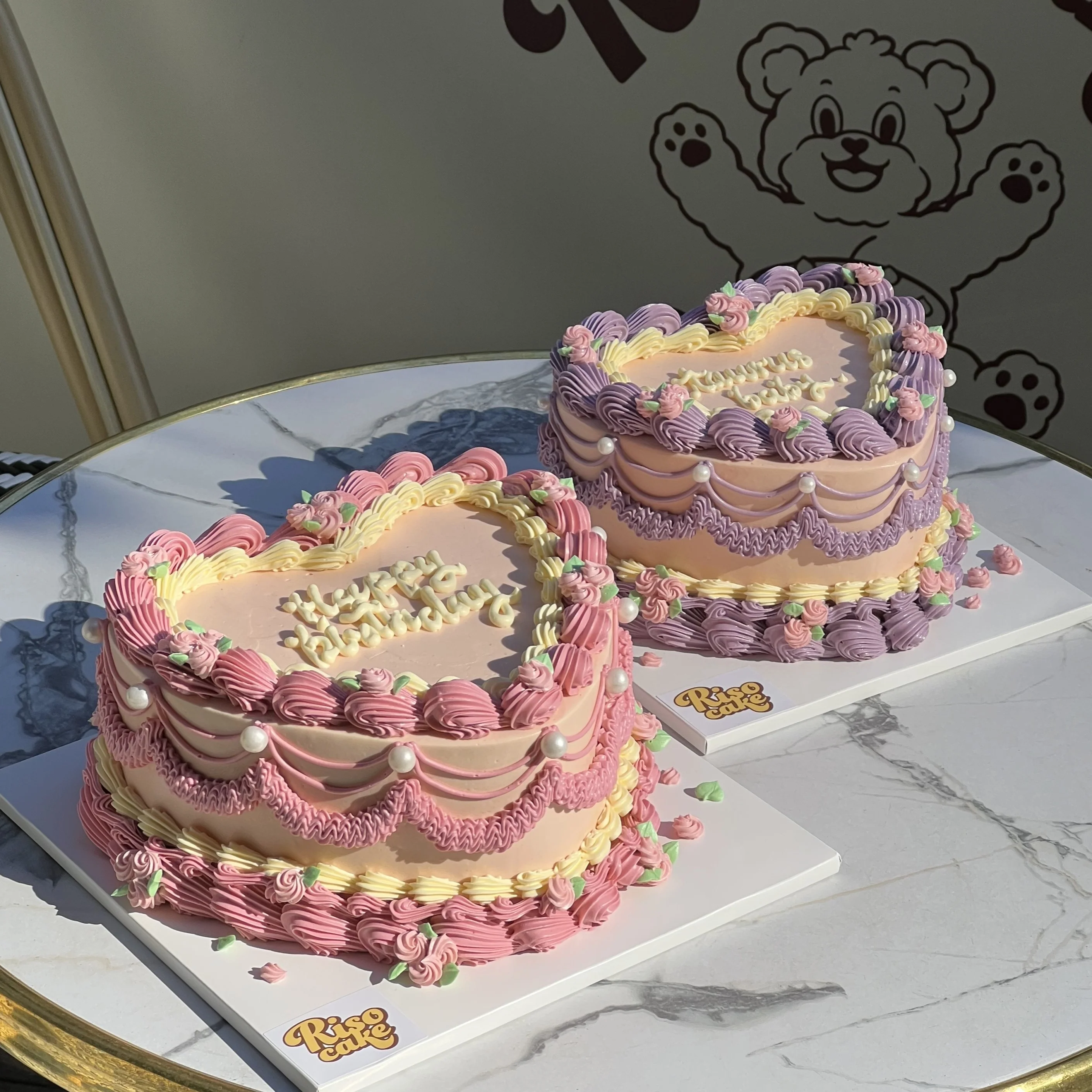 Rose Vintage Garden Cake (Round/Heart) - Image 5