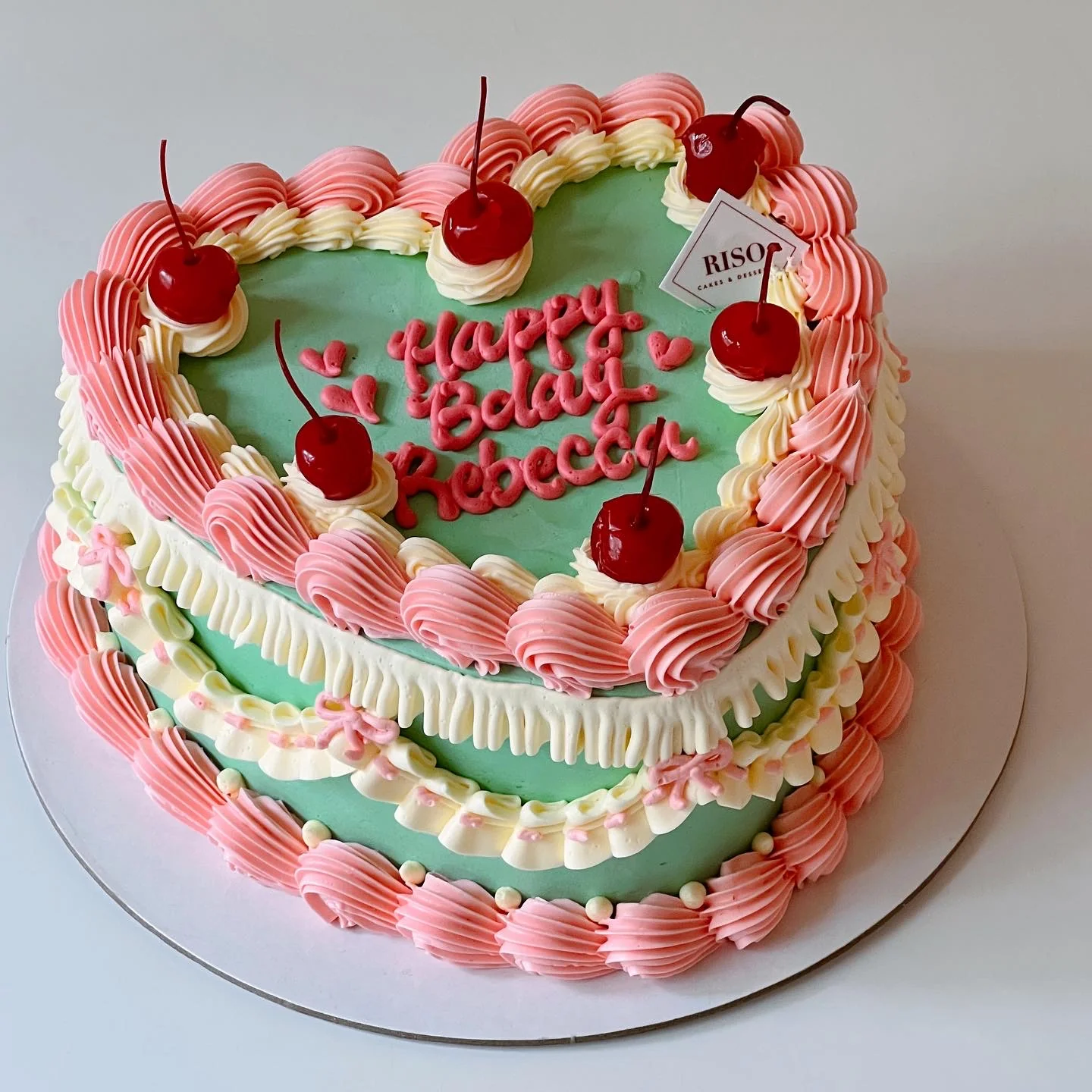 Side Ribbon  Vintage Cake (Round/Heart) - Image 2