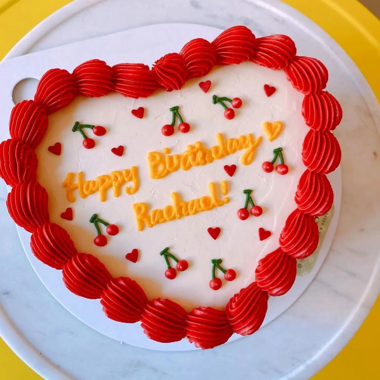 Vintage Heart Cherry Cake - Image 3
