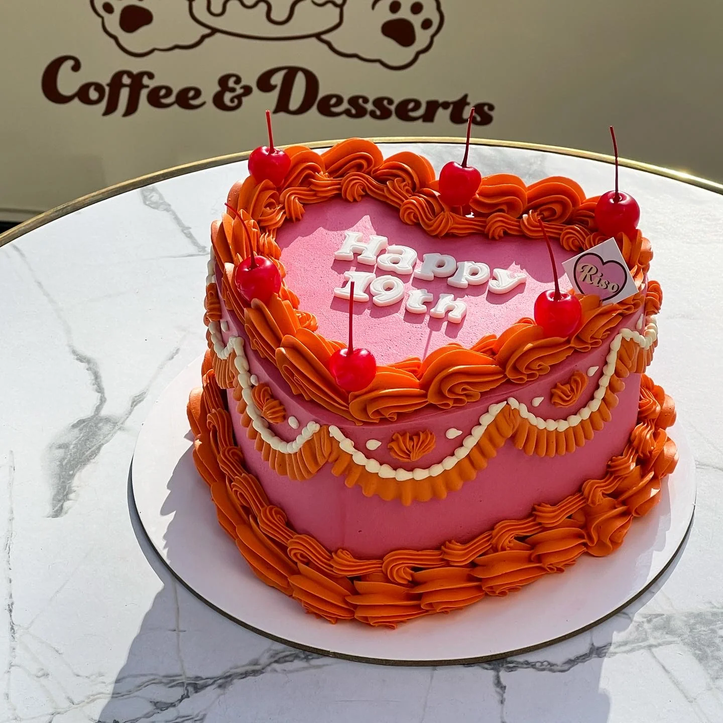 Vintage Text Cake 2 (Round/Heart) - Image 5